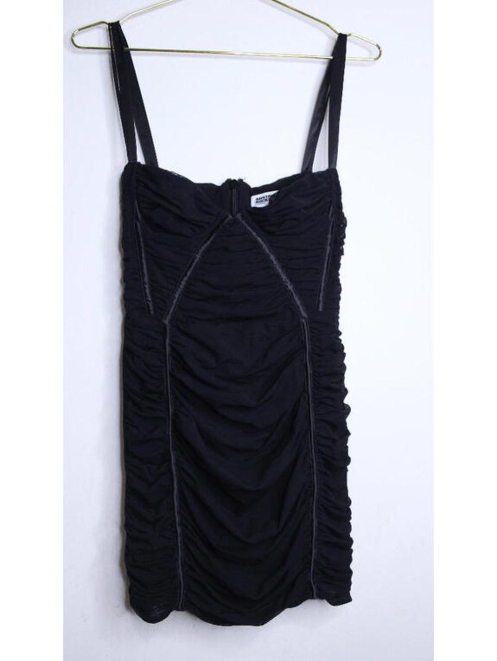 Mistress Rocks Black Mesh Bodycon Ruched Mini Dress - Medium - Picture 4 of 4